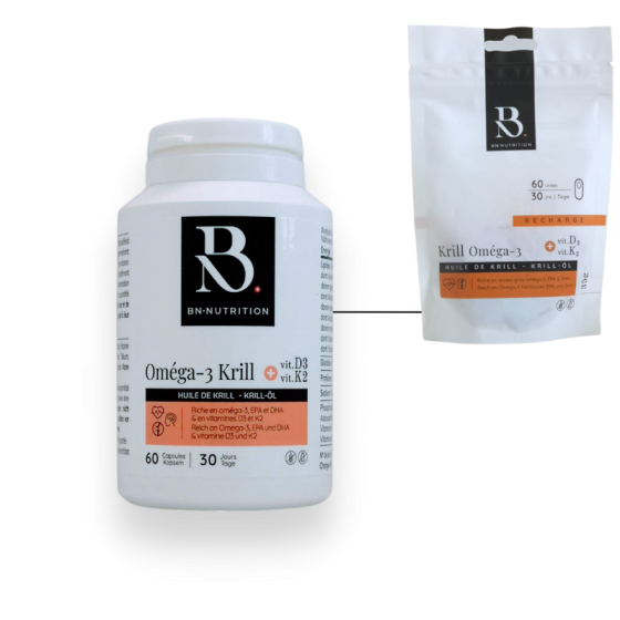 Krill + Vitamine D3 et K2 60 caps. 500 mg