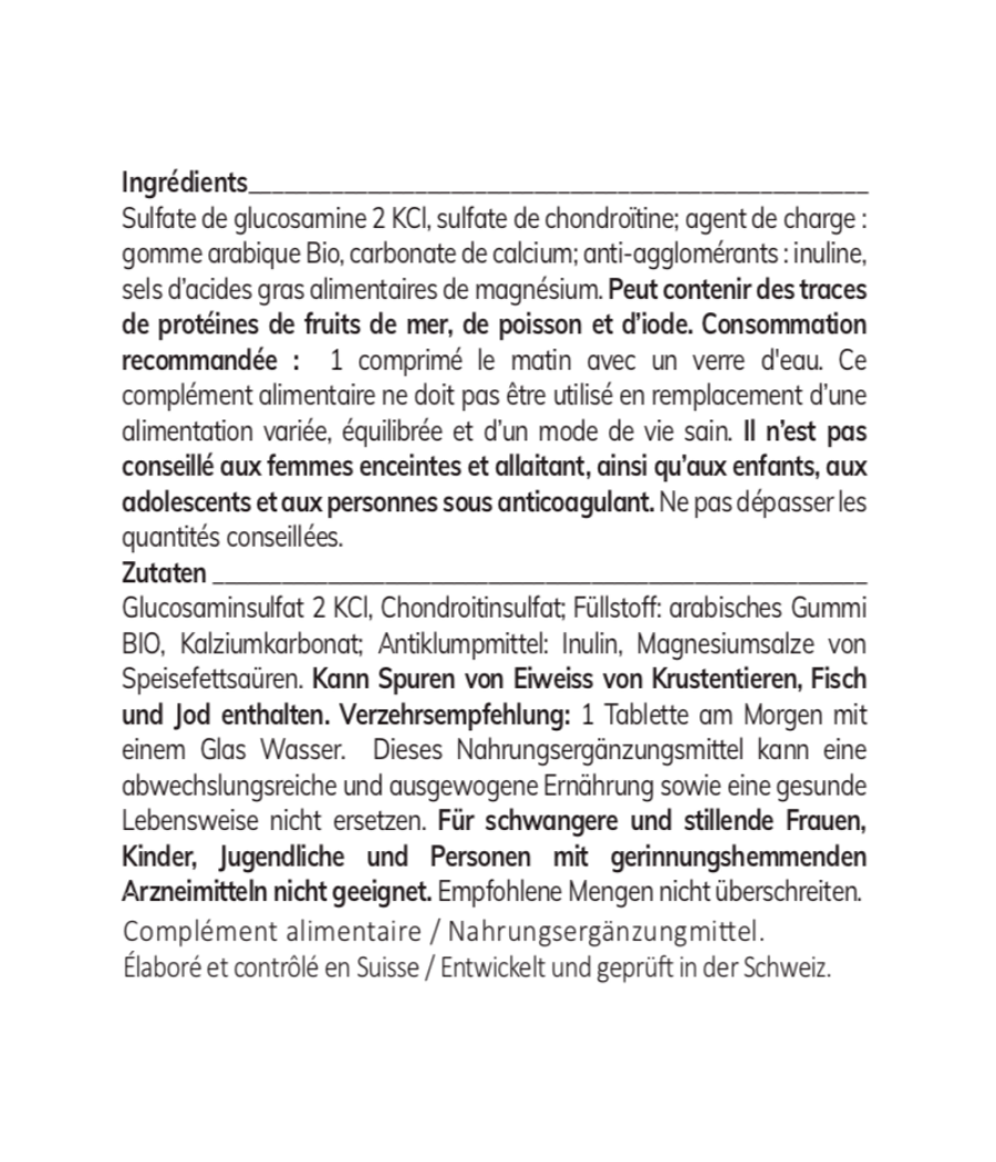 Glucosamine + Chondroïtine