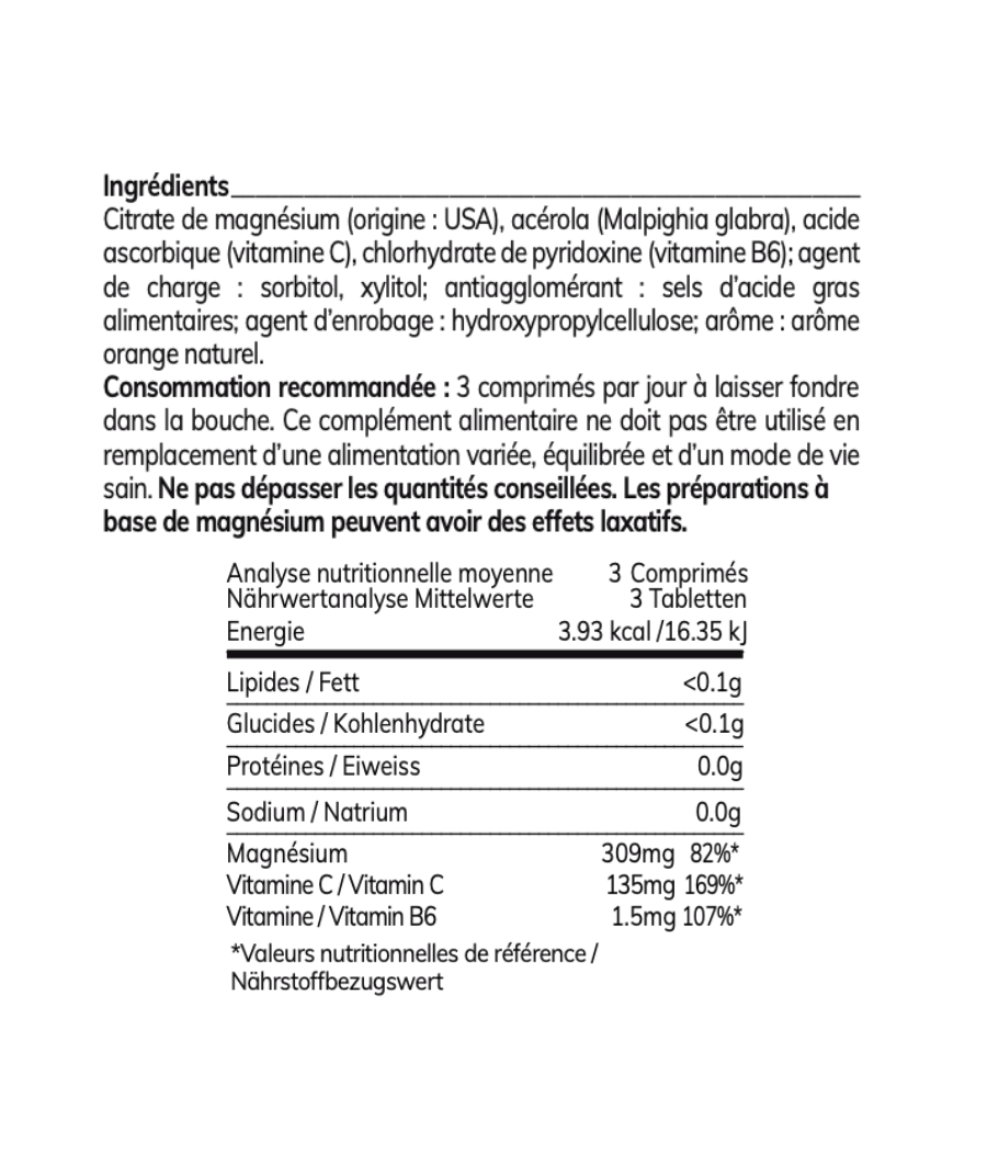 Magnesium + Vitamin C and B6