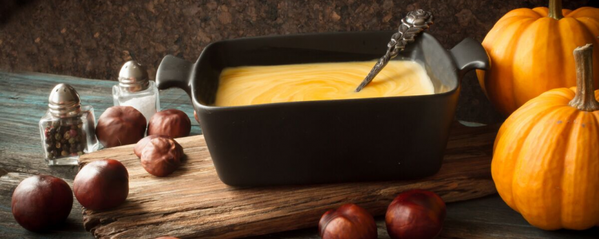 Squash and chestnut soup
