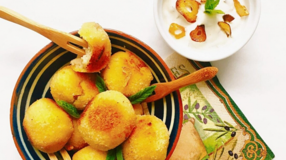 Feta-Kroketten und Makrelenfilets