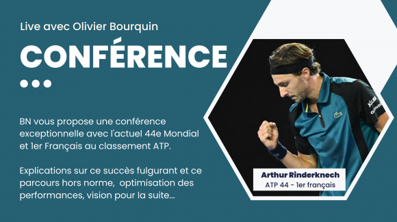 Tennis, nutrition & préparation: Conférence avec Arthur Rinderknech et Olivier Bourquin