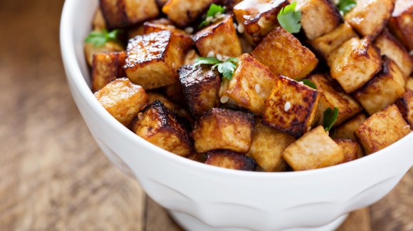Tofu with 3 Cs: Curry, Turmeric & Coconut