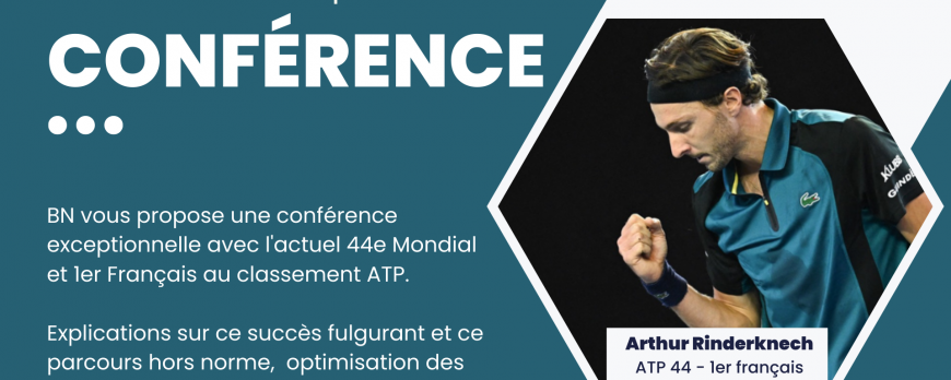Tennis, nutrition & préparation: Conférence avec Arthur Rinderknech et Olivier Bourquin